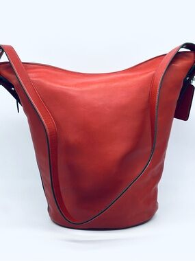 Rare Coach Bleeker Duffle Bag Red- Large Shoulder Crossbody Bag